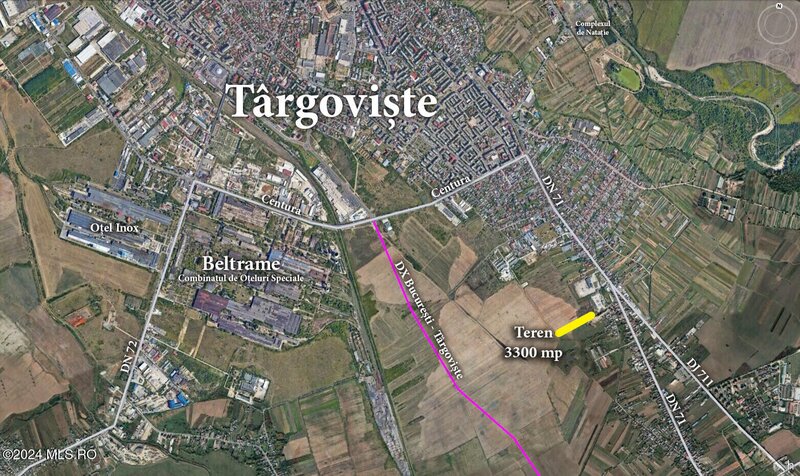 Targoviste, teren 3300 mp la 2 km de Dambovita Mall si Stadion.